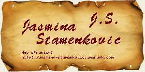 Jasmina Stamenković vizit kartica